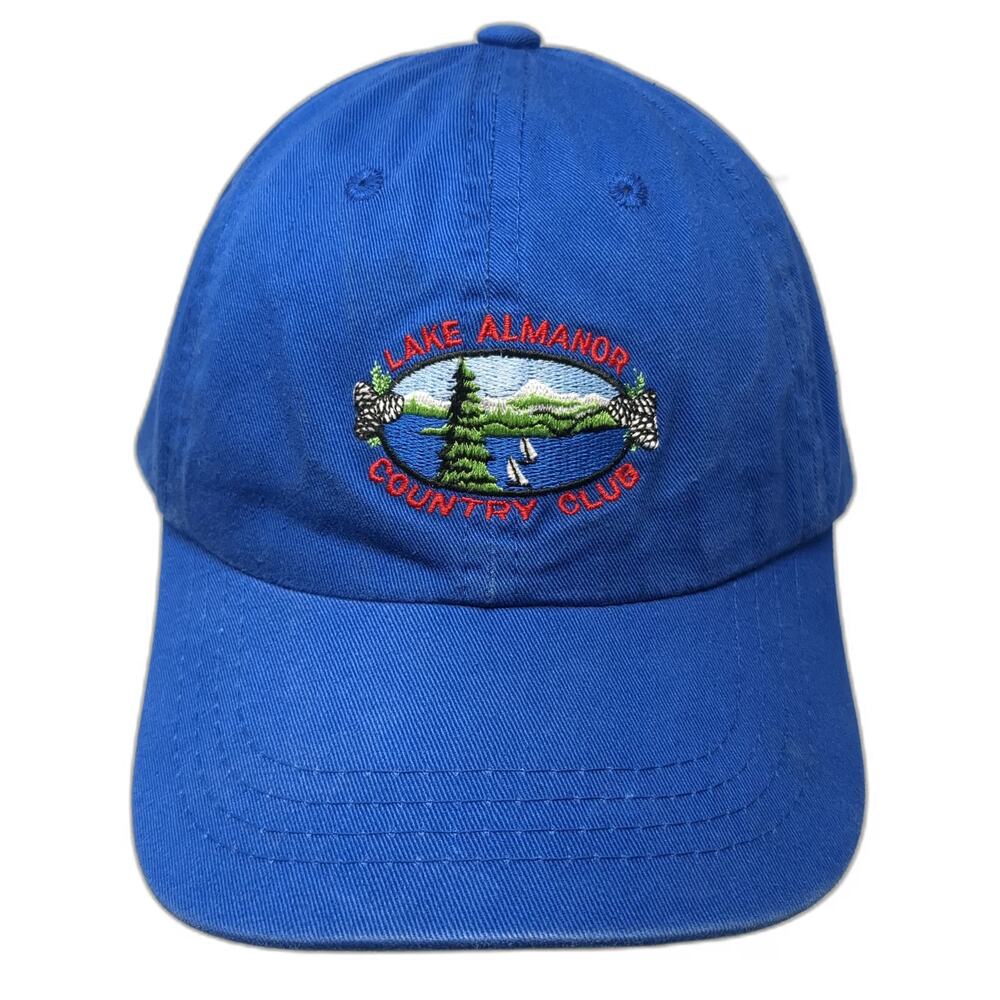 Town Talk Lake Almanor Country Club Hat Blue One Size Baseball Cap Slideback